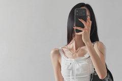 Spaghetti Strap Scoop Neck Plain Lace Trim Ruched Camisole Top