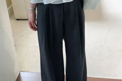 Short-Sleeve Notch Neck Plain Flowy Blouse