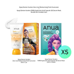 Bundle: Kpop Demon Hunters Zero-Cast Moisturizing Finish Sunscreen + Kpop Demon Hunters PDRN Hyaluronic Acid Capsule 100 Serum Mask