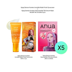 Bundle: Kpop Demon Hunters Invisible Matte Finish Sunscreen + Kpop Demon Hunters Niacinamide TXA Serum Mask