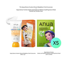 Bundle: Kpop Demon Hunters Mineral Weightless Finish Sunscreen + Kpop Demon Hunters Azelaic Acid Hyaluron Redness Soothing Serum Mask