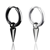 Stainless Steel Cone Dangle Hoop Earring