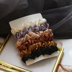 Set of 6: Silky Scrunchies