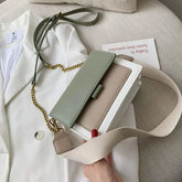 Flap Color Block Crossbody Bag
