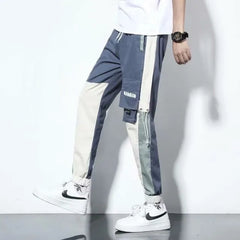 Asymmetrical Colorblock Jogger Pants