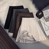 High-Waist Pleated Mini Skirt