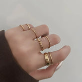 Set of 7: Alloy Ring (assorted designs)