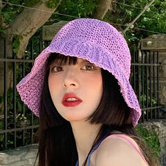 Straw Bucket Hat
