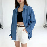 Plain Oversized Loose-Fit Shirt
