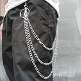 Layered Pants Chain Waist Strap