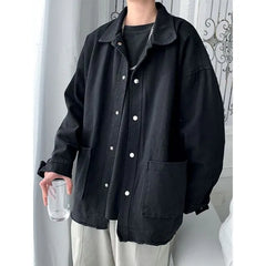 Oversized Snap-Button Shirt Jacket