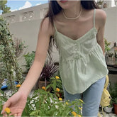 Half Button Camisole Top
