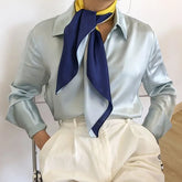 Color Panel Silk Scarf