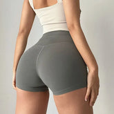 High Waist Plain Yoga Shorts