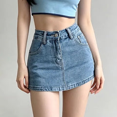 M - Mid Waist Denim Skort