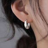 Polished Sterling Silver Hoop Earring (various designs)