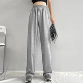 XL - High Rise Wide Leg Plain Sweatpants