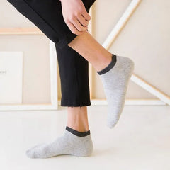 Set of 5: Contrast Trim No-Show Socks
