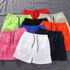 Drawstring Waist Plain Sweat Shorts