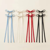 Set: Plain Ribbon Hair Clips (2 Pcs)