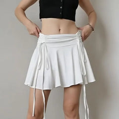 Balletcore High Waist Plain Mini A-Line Skirt