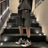Mid Rise Washed Denim Shorts