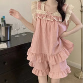 Ruffle Trim Pajama Set