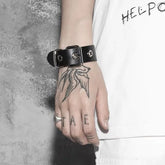 Faux Leather Buckled Bracelet