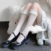 Plain Lace Knee High Socks / Over The Knee Socks