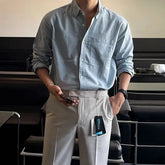 Long-Sleeve Denim Shirt