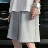 Mid Rise Plain Sweat Shorts