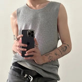 Crewneck Plain Tank Top