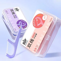Disposable Plastic Stemmed Twin-Line Fresh Floss Stick - 2 Flavors