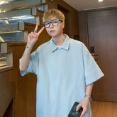 Short-Sleeve Plain Polo Shirt