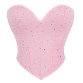 Plain Rhinestone Corset Top