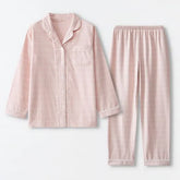 Couple Matching Pajama Set: Long-Sleeve Plaid Top + Pants