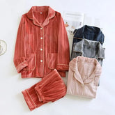 Couple Matching Striped Pajama Set