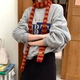 Striped Knit Scarf