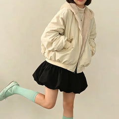 Hooded Fleece-Lined Zip Jacket