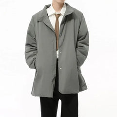 Stand Collar Plain Zip Jacket