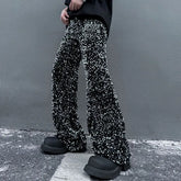 High Waist Sequined Wide Leg Pants
