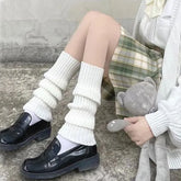 Plain Ribbed Knit Leg Warmer