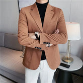 Plain One-Buttoned Blazer / High Waist Straight Leg Dress Pants / Set