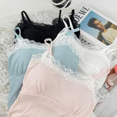 Lace-Trim Camisole Top with Pad