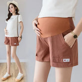 Maternity Elastic Waist Plain Shorts