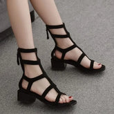 Faux Suede Gladiator Sandals