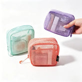 Mesh Square Zip Pouch