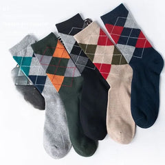 Set of 5 Pairs: Argyle Print Socks