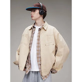 Washed Overfit Polo Jacket