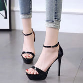 Platform Ankle Strap Stiletto Sandals